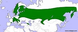Perleugles Utbredelseskart (Europa)